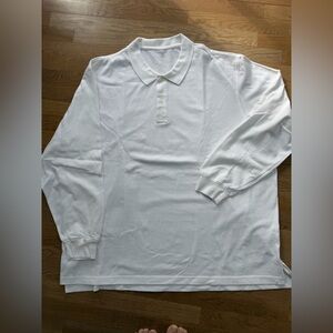 Lands' End White Men's Polo Shirt